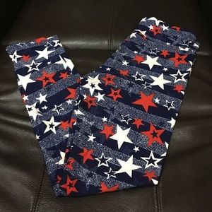 Lularoe Os red white and blue stars stripes